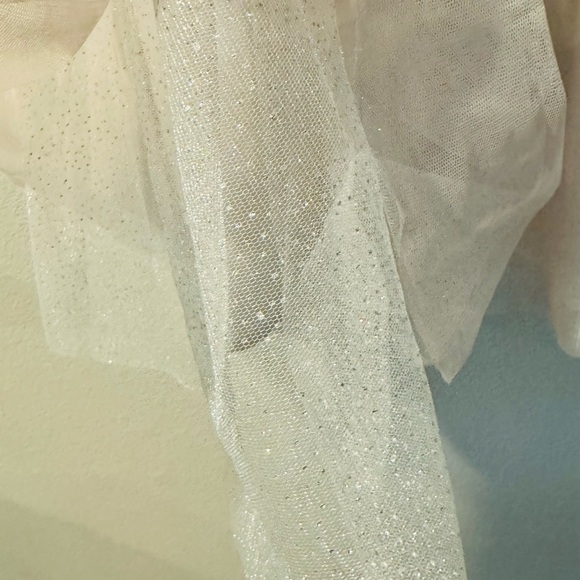 Cat & Jack champagne sequin, glitter sleeveless dress with toule. - Picture 5 of 9